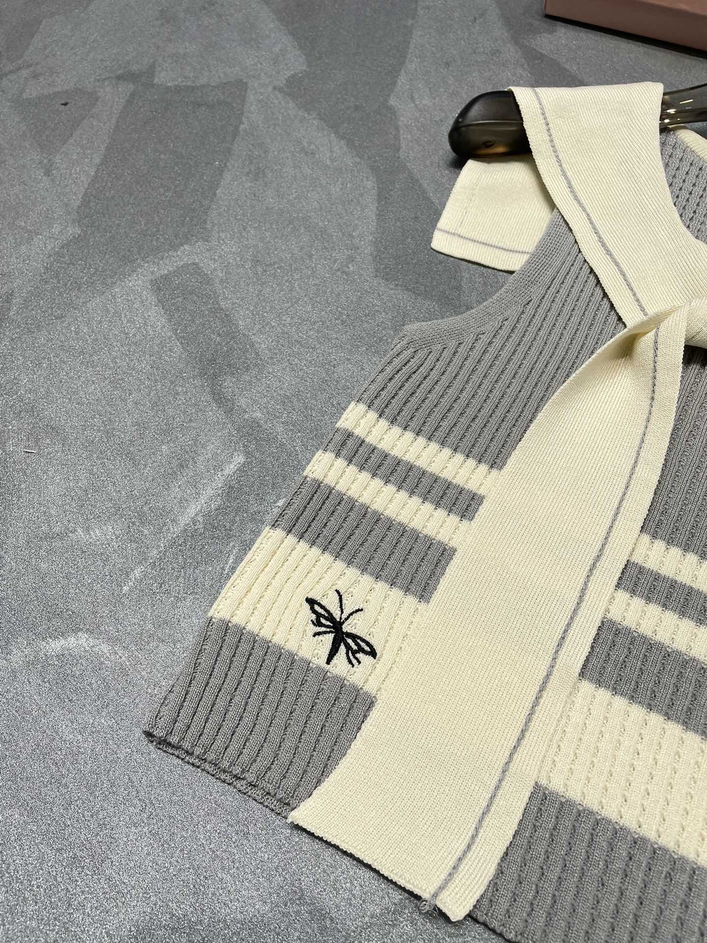 Navy knitted vest