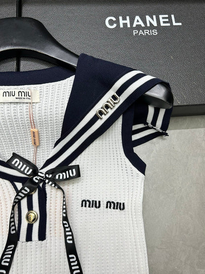 Navy bow tie vest